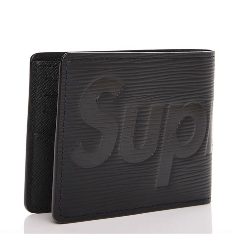 supreme louis vuitton wallet black